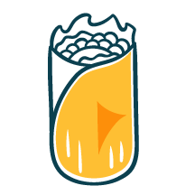 illustration of a burrito